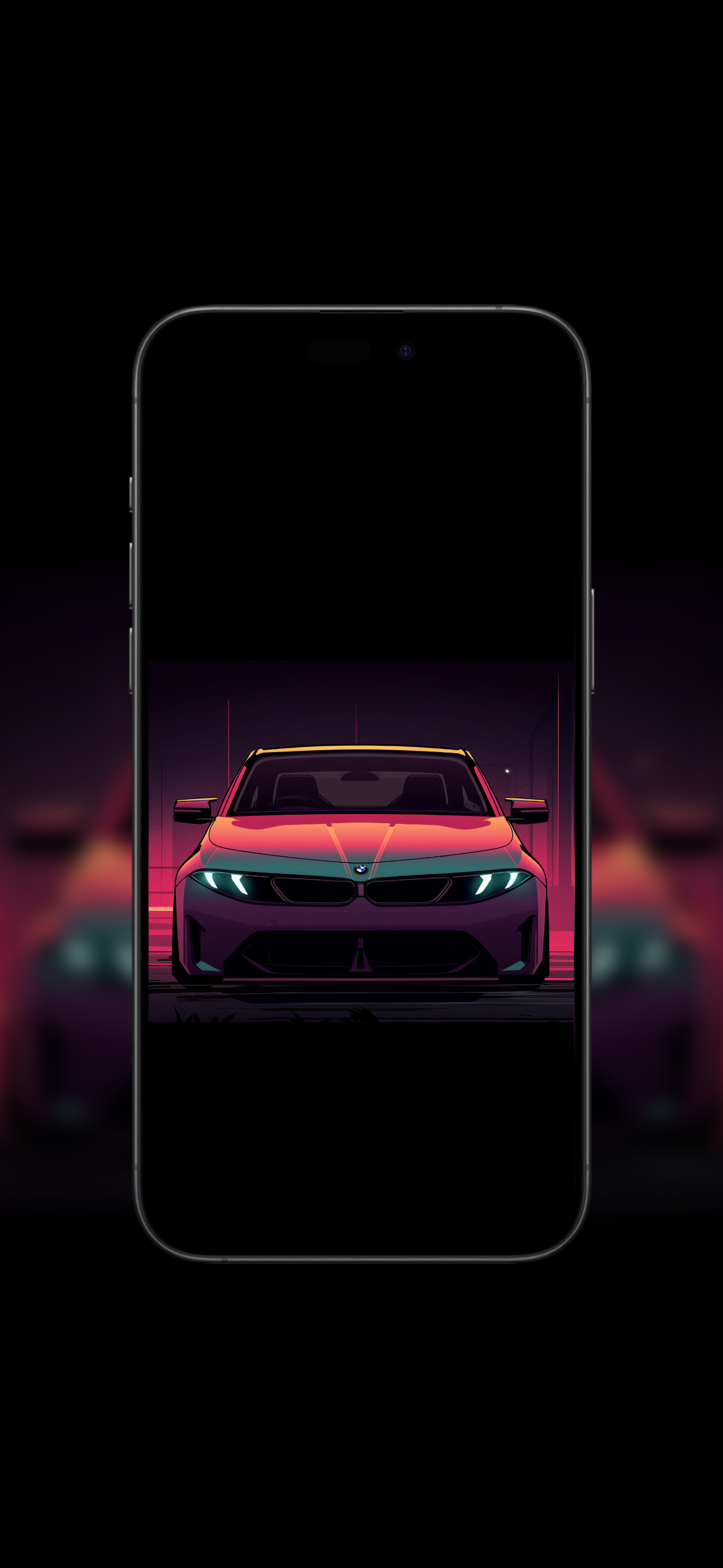 BMW i3 M50 Neue Klasse sedan wallpaper optimized for OLED screens with deep blacks and vibrant contrast